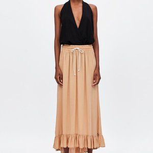 Zara Woman The Long Skirt with Ruffle Hem